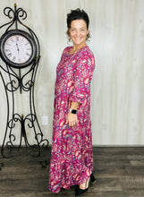 Connie Soft Paisley Dress-Dark Burgundy