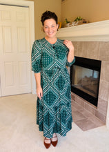 Missy Hunter Green Print Dress