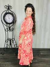 Sophia Ruffled Peachy Coral Dress