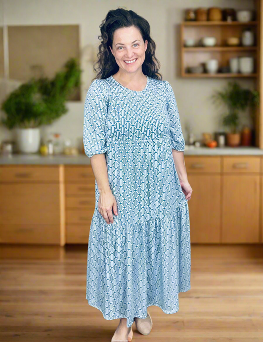 Jenna Denim & Ivory Dress