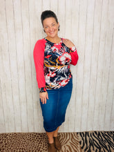 Coral & Floral Top