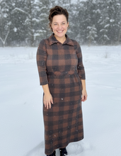Adorable In Plaid Lounge Dress-Buffalo Print