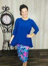Samantha Ruffle High-Low Tunic-Royal