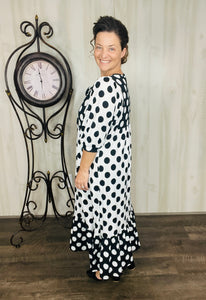 Sabrina Ivory Polkadot Dress