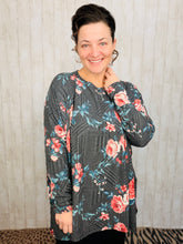 Tammie Rose & Charcoal Top