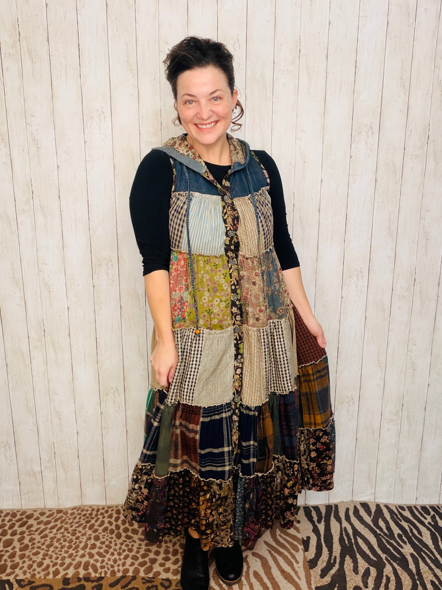 duster dress Autumn Patchwork Duster S