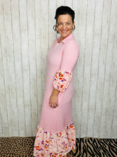 Pink Spring Mix Textured Dress