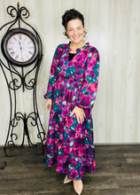 Jamie Smocked Waist Dress- Plum Floral