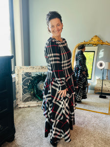 Georgia Plaid Dress- Tan or Red Plaid