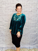Velvet & Rose Top- Hunter Green