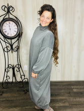 Fabulous Fall Sweatshirt Dress-Charcoal