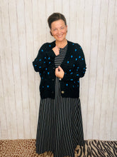 Adorable Hearts Cardigan Sweater- Black or Cream