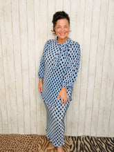 Amy Blue Polkadot Bodre Pencil Skirt-Regular & Plus