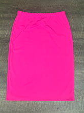 Miss Amy Thicker Fabric Pencil Skirt- (Regular & Plus) Hot Pink (27"-29" Length)