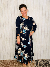 Handkerchief & Navy Floral Dress