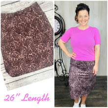 Missy Leopard Print Swim/Active Skirt 26” (Hidden Shorts)