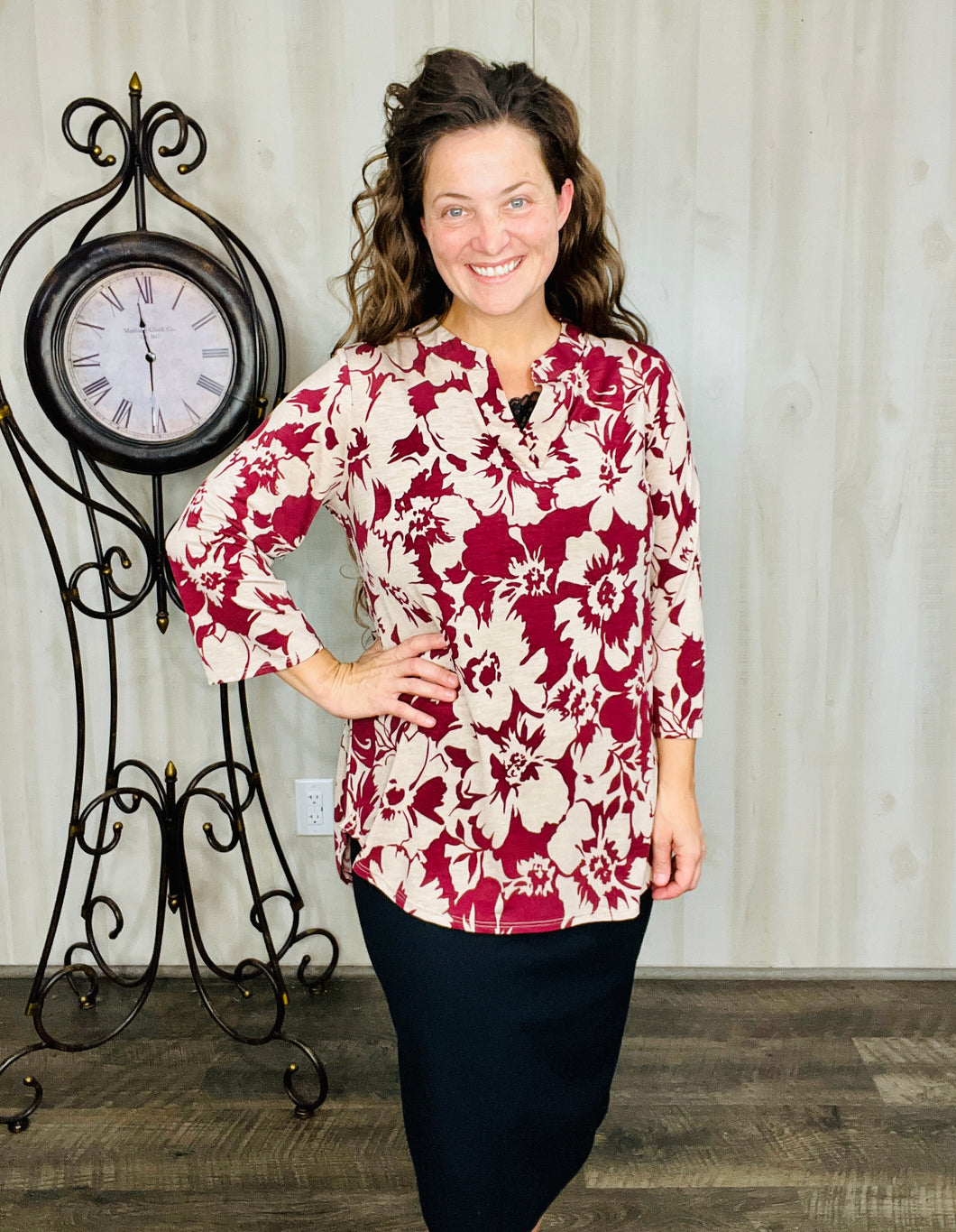 Valarie Burgundy Top