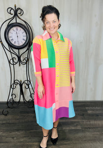Nina Fashion Blazer- Black/Coral, Pink/Yellow or Green/Pink