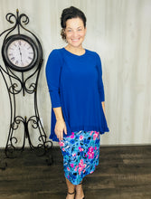 Samantha Ruffle High-Low Tunic-Royal