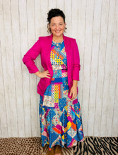 Madeline Ruched Sleeved Blazer- Pink
