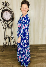 Sarah Navy & Roses Dress
