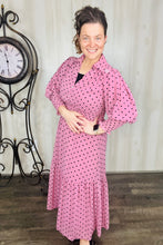 Vintage & Polkadot Dress- Blue or Mauve