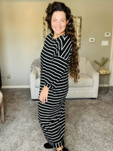 Comfy & Cute Black Striped Dress