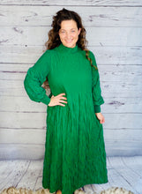 Ruffles & Class Dress- Hunter Green