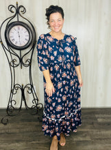 Sabrina Navy & Floral Dress