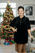 Velvet & Pearl Tunic Style- Black, Hunter Green or Navy