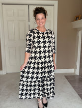 Tonya Marie Tiered Dress- Houndstooth