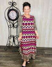 Michella Pink Geometric & Leopard Dress