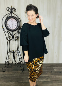 Heather Loose Fit Blouse- Black or Lavender