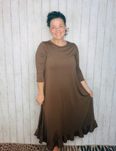 Handkerchief Dress- Brown