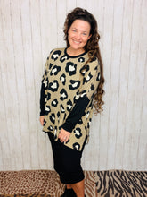 Taupe & Leopard Poncho/Tunic Style