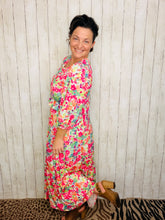 Amanda Pink Floral Dress