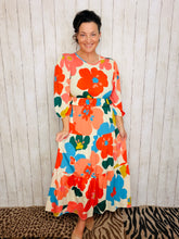 Amanda Orange Floral Dress