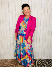Madeline Ruched Sleeved Blazer- Pink