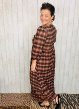 Missy Mocha Brown Plaid Dress