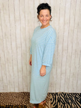 Comfy & Cute Blue Striped Dress