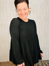 Clara Black Babydoll Swiss Dot Top