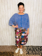 Missy Leopard & Floral Swim/Active Skirt (Hidden Shorts) 22”
