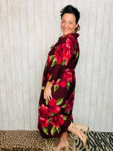 Sasha Burgundy & Floral Dress