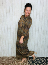 Animal Print & Sequin Overlay Dress