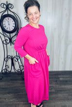 Take On The Day- Hot Pink Bubble Hem Dress