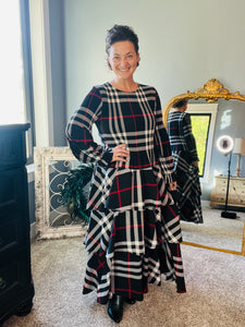 Georgia Plaid Dress- Tan or Red Plaid