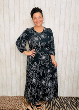 Hannah Tiered Dress- Black & Ivory