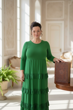Misty Ruffle Tiered Dress-Emerald