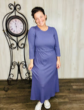 Ribbed Lounge Dress- Eggplant