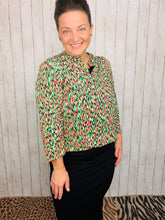 Valarie Green & Coral Top